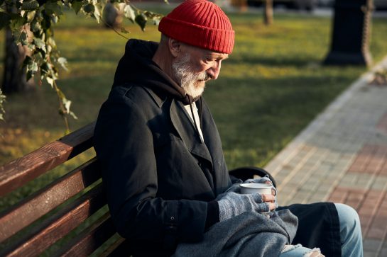 man experiencing homelessness